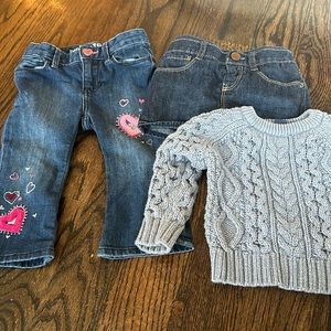 Lot of baby gap valentines denim baby 12-18 months
